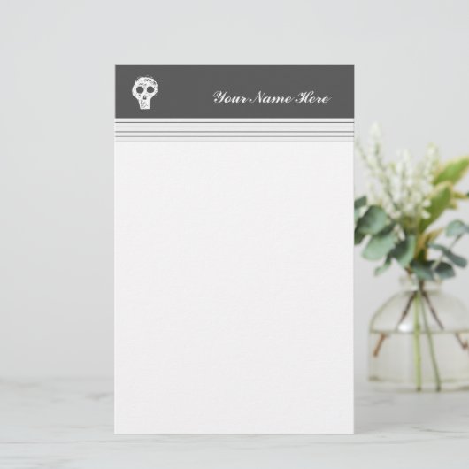 Weißschädel Briefpapier (Stehend Vorderseite)