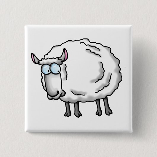 Weißschaf Button (Vorderseite)