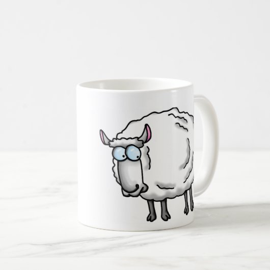 Weißschaf Kaffeetasse (VorderseiteRechts)