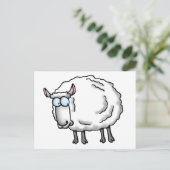 Weißschaf Postkarte (Stehend Vorderseite)