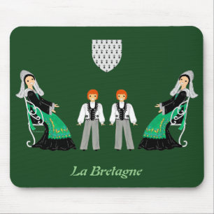 Weißschafe, Bretagne, Frankreich Mousepad