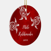 Weißschildkröten | Mele Kalikimaka | FOTO Keramik Ornament (Rechts)