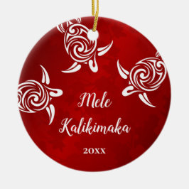 Weißschildkröten | Mele Kalikimaka | FOTO Keramik Ornament
