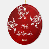 Weißschildkröten | Mele Kalikimaka | FOTO Keramik Ornament (Links)