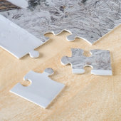 Weißschneebedeckte Tannenbäume Puzzle (Seite)