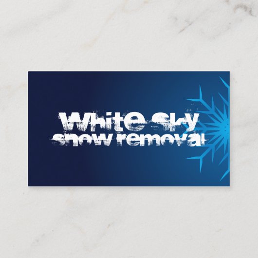 Weißschneebeseitigung Visitenkarte (Rückseite)