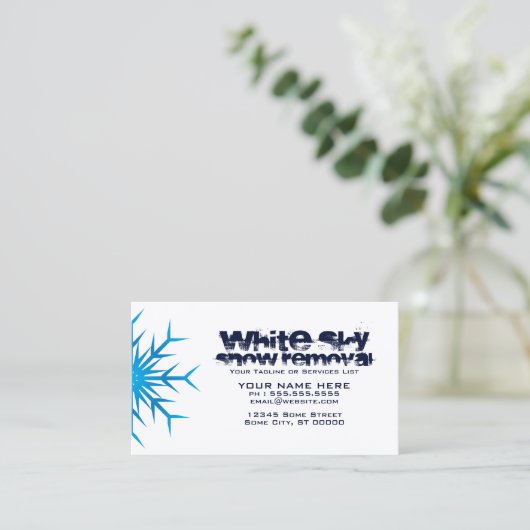 Weißschneebeseitigung Visitenkarte (Stehend Vorderseite)