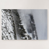 Weißschneedecke Bergseite Puzzle (Horizontal)