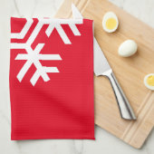 Weißschneeflocke Handtuch (Viertel Falte)