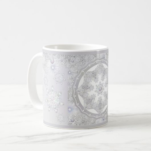 Weißschneeflocke Kaffeetasse (Vorderseite Links)