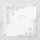 Weißschneeflocke Karte (Rückseite)