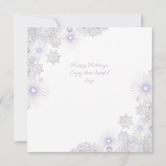 Weißschneeflocke Karte (Rückseite)