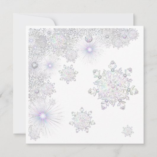 Weißschneeflocke Karte (Vorderseite)