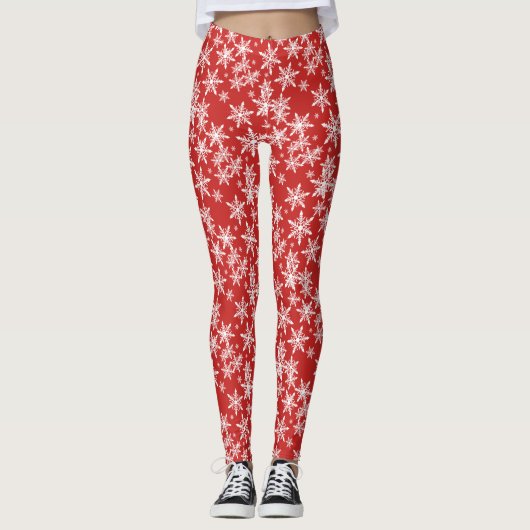 Weißschneeflocke Leggings (Vorderseite)