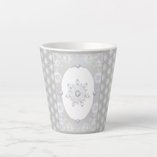 Weißschneeflocke Milchtasse (Vorderseite)