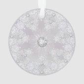 Weißschneeflocke Ornament (Rückseite)