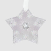 Weißschneeflocke Ornament (Rückseite)