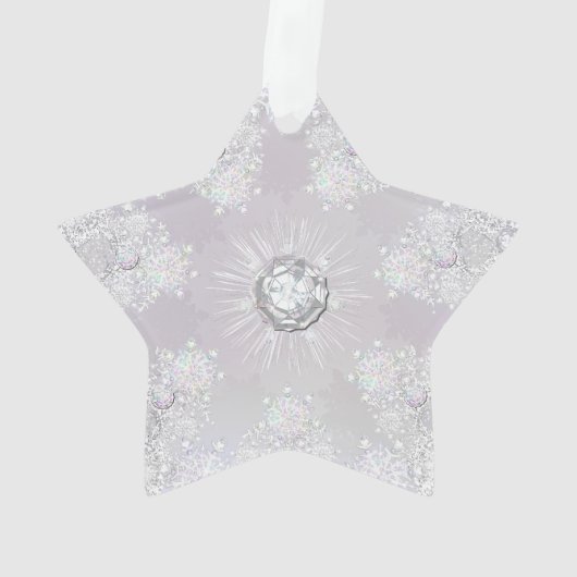 Weißschneeflocke Ornament (Rückseite)