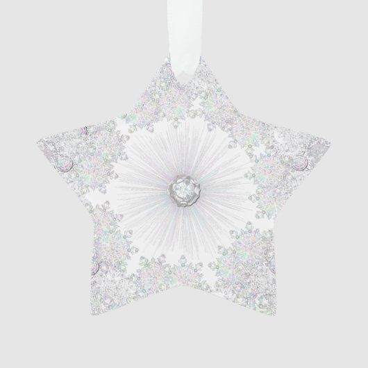 Weißschneeflocke Ornament (Vorderseite)