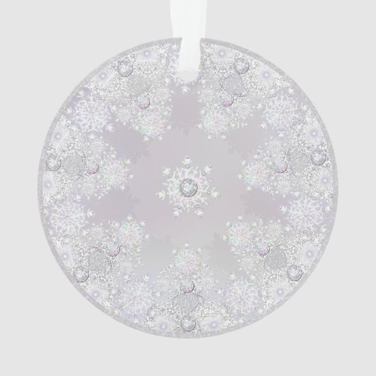 Weißschneeflocke Ornament (Rückseite)