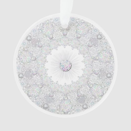 Weißschneeflocke Ornament (Vorderseite)