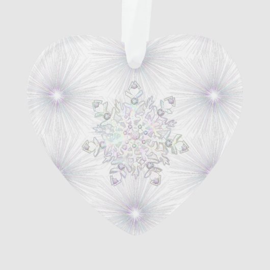 Weißschneeflocke Ornament (Rückseite)