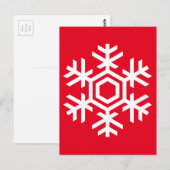 Weißschneeflocke Postkarte (Vorne/Hinten)