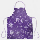Weißschneeflocken Amethyst Lila Schürze (Vorderseite)