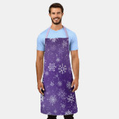 Weißschneeflocken Amethyst Lila Schürze (Getragen)
