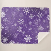 Weißschneeflocken Amethyst Lila Sherpadecke (Vorderseite (Horizontal))