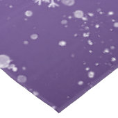 Weißschneeflocken Amethyst Lila Tischdecke (Schrägansicht)