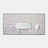 Weißschneekristalle Schreibtischunterlage (Tastatur & Maus)