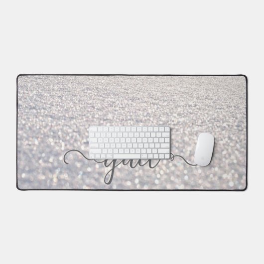 Weißschneekristalle Schreibtischunterlage (Tastatur & Maus)