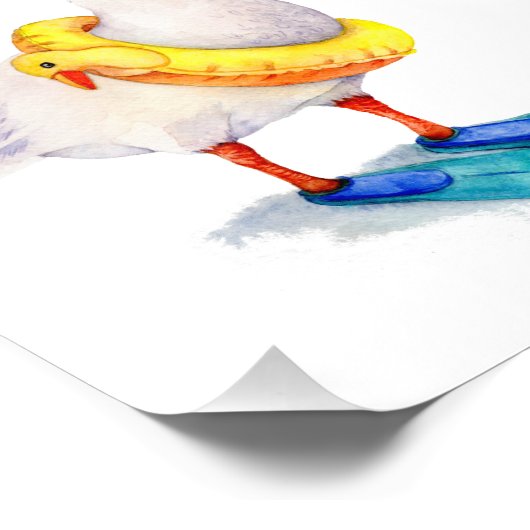 Weißschnorchelgans Fotodruck (Ecke)