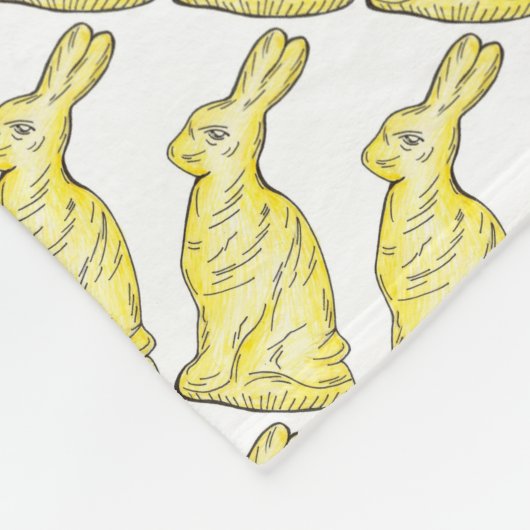 Weißschokolade Bunny Rabbit Osterkerze Fleecedecke (Ecke)
