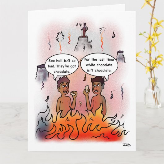 Weißschokolade Karte (Gelbe Blume)