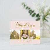 WEISSSCHRIPT | DANKE, DASS SIE POSTCARD GESCHICKT POSTKARTE (Stehend Vorderseite)