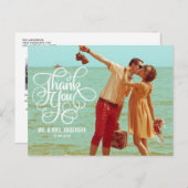 WEISSSCHRIPT | DANKE, DASS SIE POSTCARD GESCHICKT  POSTKARTE (Vorne/Hinten)