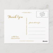 WEISSSCHRIPT | DANKE, DASS SIE POSTCARD GESCHICKT  POSTKARTE (Rückseite)