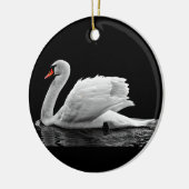 Weißschwan am See Keramikornament (Links)