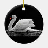 Weißschwan am See Keramikornament (Hinten)