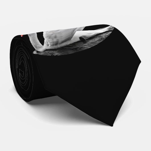 Weißschwan am See Krawatte (Gerollt)