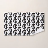 Weißschwan auf schwarz badhandtuch set (Handtuch)