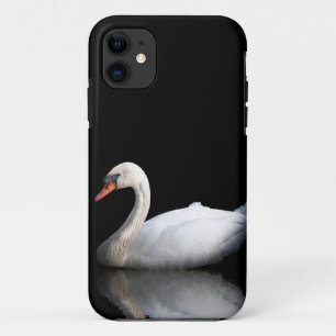 Weißschwan auf schwarz Case-Mate iPhone hülle