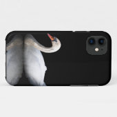 Weißschwan auf schwarz Case-Mate iPhone hülle (Rückseite (Horizontal))