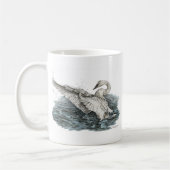 Weißschwan auf Wasser Kaffeetasse (Links)