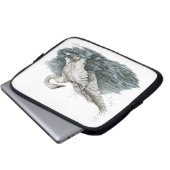 Weißschwan auf Wasser Laptopschutzhülle (Vorne Knopf)