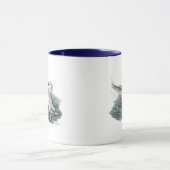 Weißschwan auf Wasser Tasse (Zentrum)