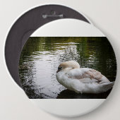 Weißschwan Button (Vorne & Hinten)