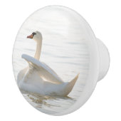 Weißschwan Cygnus Keramikknauf (Rechts)